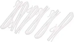 6pcs Plastic Adjustable Depth Pinch Pleat Locking Curtain Clip Hooks Tape White