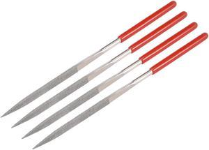 4Pcs 5mm x 180mm Triangular Diamond Needle File 150 Grit