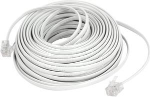 15Mm 50Ft Long RJ11 6P2C Male to Male Plug Telephone Phone Connector Cable Lead