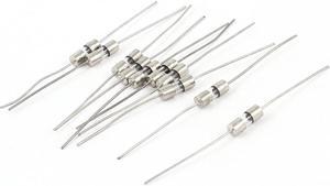 Unique Bargains Radial Axial Lead Fast Acting 3mm x 10mm Glass Fuse Tube 250V 5A 10 Pcs