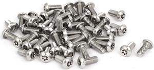 M5x12mm 304 Stainless Steel Button Head Torx Security Tamper Proof Screws 50pcs