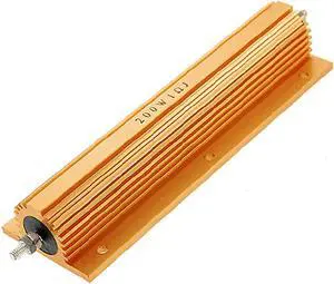 Gold Tone Aluminium Clad Resistor 200W 1 Ohm Resistance Gold Tone Aluminium Clad Resistor 200W 1 Ohm Resistance