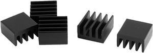 Unique Bargains 5 Pcs Black 8.8mmx8.8mmx5mm Square Shaped Aluminium Heatsinks Cooling Cooler Fin