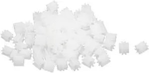 100pcs 8 Teeth 5mm Dia Plastic Gear Wheel for Toy Car Motor Shaft