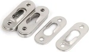 42mm x 16mm Wall Hanging Picture Photo Frame Hidden Hooks Silver Tone 10PCS