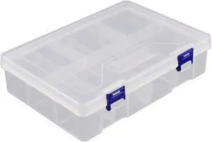 Unique Bargains Desktop Tool Part Hardware Plastic Adjustable Storage Sorter Case Box Organizer