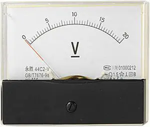 44C2-V Analog DC 0-20V Panel Voltage Meter w Screws New