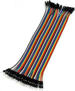40 PCS 20CM Male to Female 1 Pin Plug Jumper Cable Wire