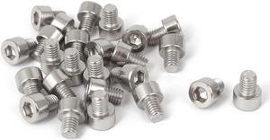 Unique Bargains 25 Pcs M5x6mm 316 Stainless Steel Metric Hex Socket Head Cap Screws Fasteners