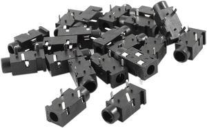 Unique Bargains Earphone PCB Mounting 3 Pin 3.5mm Stereo Jack Socket Female Connector 20 Pcs