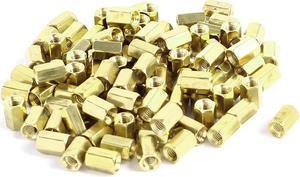 100Pcs Hex Nut Brass Standoff Spacer M3x7mm Female to Female