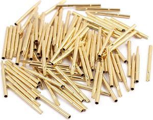 100pcs R75-3S 1.3mm Dia 17.5mm Length Metal Test Probe Needle Cover Gold Plated