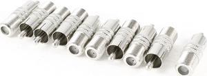 10pcs F Type Female to RCA Male Plug Straight RF Connector Coax Coaxial Adapter