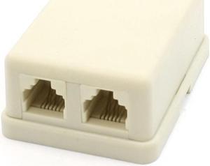 Unique Bargains Beige RJ11 Socket Line Phone Modem Telephone ADSL Splitter Replacement