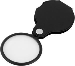 Coin Stamp Jewelry Appraisal Round Shaped Foldable Pocket Magnifier 4X Lens