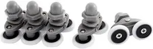 5 Pcs Shower Door Double Rollers Runners Wheels Pulleys 25mm Diameter