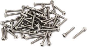 M1.4x10mm 0.3mm Pitch 304 Stainless Steel Hex Socket Head Cap Screw DIN912 60pcs