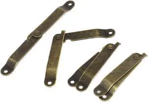 Unique Bargains 4Pcs Furniture Box Rotatable Folding Lid Support Hinge Bronze Tone 6.1cm Long