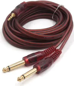 9.8ft Length 1/8 Inch Male to Dual 1/4 Inch Male TRS Car Stereo Audio Splitter Y Cable 9.8ft Length 1/8 Inch Male to Dual 1/4 Inch Male TRS Car Stereo Audio Splitter Y Cable