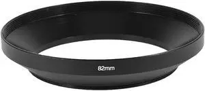 Unique Bargains 82mm Thread Aluminum Screw In Mount Wide Angle Lens Hood Cover Replacement