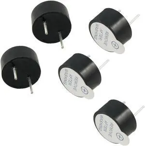 Unique Bargains Unique Bargains 5 x DC 5V 9mm Industrial Electronic Continuous Sound Buzzer Black