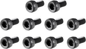 M3 x 6mm Alloy Steel Hex Bolt Socket Head Cap Screws Black 100 Pcs