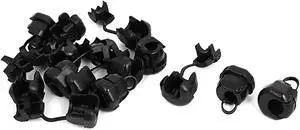 6N-4 Electric Cable Wire Protection Strain Relief Bushing Grommet Black 14Pcs