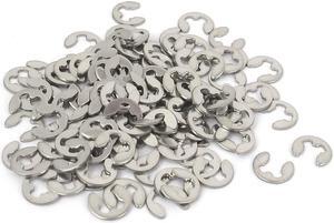 100pcs 304 Stainless Steel Fastener External Retaining Ring E-Clip Circlip 3mm