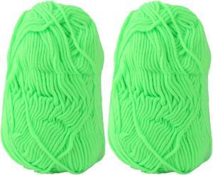 Gift Handmade Scarf Sweater Hat Knitting Yarn String Fluorescent Green 100g 2pcs