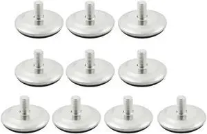 Furniture Threaded M10 x 17mm Metal Rod Leveling Support Foot 10 PCS