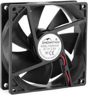 DC 12V 0.3A 92x92x25mm 7 Vanes Coolant Cooler Fan for Computer w 2Terminals Wire