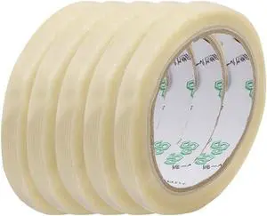 5Pcs 15mm Width 0.22mm Thickness Stripe Type Filament Strapping Tape 25m Length