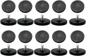 M8 x 17 x 50mm Leveling Feet Adjustable Leveler Cover for Machine Leg 20pcs