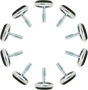 M6 x 13 x 30mm Leveling Feet Adjustable Leveler for Furniture Chair Leg 10pcs
