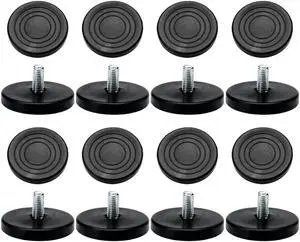 M8 x 17 x 50mm Leveling Feet Adjustable Leveler Cover for Machine Leg 16pcs