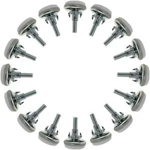 M6 x 25 x 30mm Leveling Feet Adjustable Leveler for Furniture Table Leg 16pcs