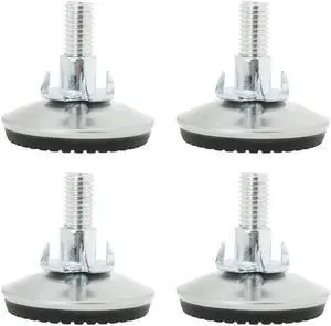 M10 x 30 x 50mm Furniture Glide Leveling Feet Leg Floor Protector w T-nuts 4pcs