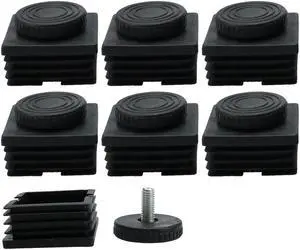 M8 Leveling Feet 50 x 50mm Square Tube Insert Adjustable Furniture Glide 8 Sets
