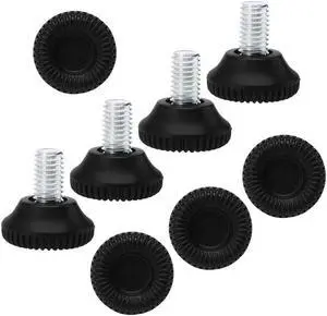 M10 x 15 x 30mm Leveling Feet Adjustable Support Cover for Machine Leg 8pcs
