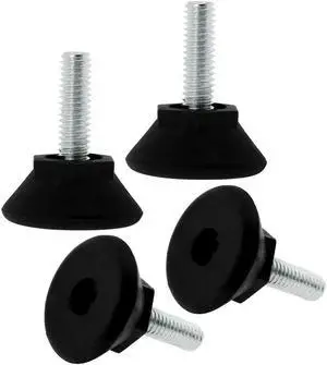 M6 x 17 x 24mm Adjustable Leveling Feet Floor Protector for Desk Leg 4pcs