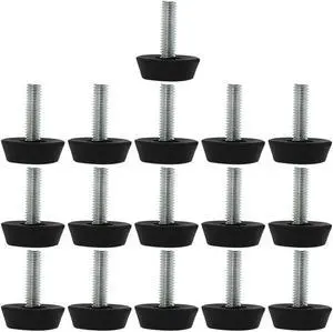 M6 x 20 x 25mm Furniture Glide Leveling Feet Floor Protector for Table Leg 16pcs