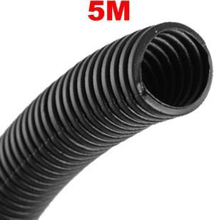 Unique Bargains Unique Bargains 5M Length Wiring Sleeve Flexible Corrugated Bellow Tube Pipe