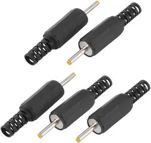 Unique Bargains 5pcs 2.5mm x 0.7mm Solder DC Power Cable Socket Male Plug Jack Connector Adapter