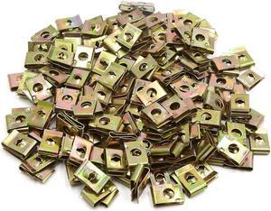 200pcs Bronze Tone Metal Motorcycle Scooter Fairing Bolts Fastener Clips Screws