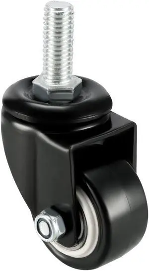 Swivel Casters 1.5 Inch PU M10 x 25mm Threaded Stem Swivel Caster Wheels 110lb Capacity Each , 4 Pcs