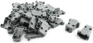 Gray DB9 9 Pins Female Connector Hood Cover Protection Cap 15 Pcs