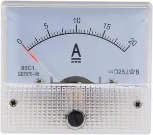 Analog Current Panel Meter DC 20A Ammeter with Pulse for Circuit Testing Ampere Tester Gauge 1 PCS