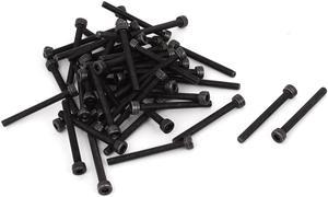 Unique Bargains M3 x 30mm Alloy Steel Hex Bolt Socket Head Cap Screws Black 50 Pcs