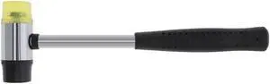35mm Rubber Hammer Double Faced Work Glazing Window Nylon Hammer with Round Head and Non-slip Handle DIY Hand Tool