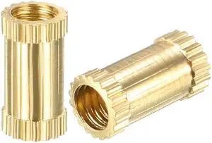 Knurled Threaded Insert, M3 x 8mm (L) x 4mm (OD) Female Thread Brass Embedment Nuts, Pack of 30